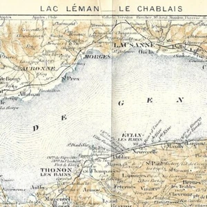 Lac Léman Le Chablais - - Plan La Suisse Ville - Carte ancienne 1949 - Picture 1 of 4