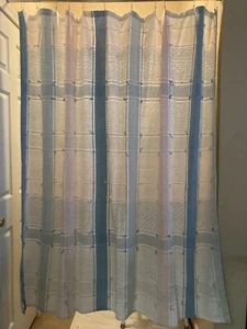 Park B Smith 100% Cotton Plaid woven Fabric Shower Curtain Pink Blue Chantilly - Picture 1 of 6