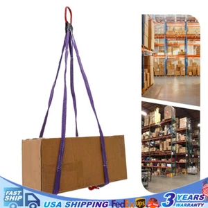 1.18" x 9.8' HEAVY DUTY POLYESTER RECOVERY TOW STRAP 6613LB SLING CHAIN HOOKS - Picture 1 of 18