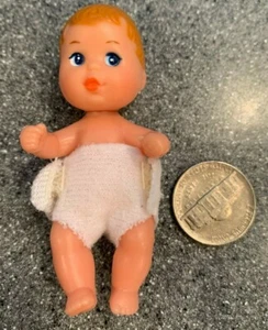 Muñeca Vintage Mattel Barbie BEBÉ MORENA NIÑO Ojo Azul 1973 marcada en el cuerpo - Imagen 1 de 7