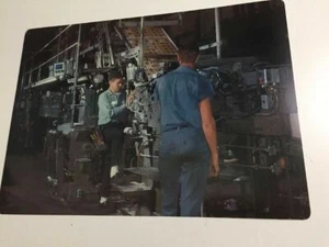VTG 60's Father Works In Printing Plants Poster School Classroom Family at Work - Picture 1 of 12