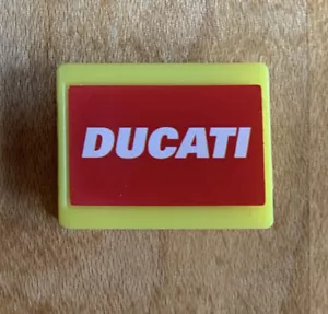 Red on Yellow TILE - DUCATI Monopoly Empire Board Game Replacement Part / Piece - Picture 1 of 1