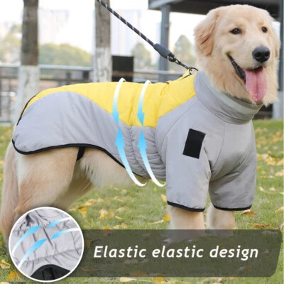 Big Dog Jumpsuit Overalls High Collar Thicken Jacket Vest Large Dog Clothes DIY - Image 1 of 4