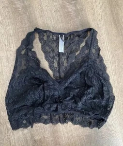 Adore Me Black Full Lace Racerback Wireless Bralette Size Xl  - Picture 1 of 5