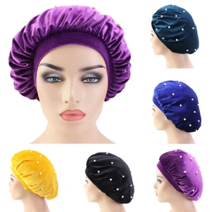 Muslim Women Hijab Hat Velvet Turban Head Wrap Hair Loss Chemo Bonnet Cap Cover - Picture 1 of 26