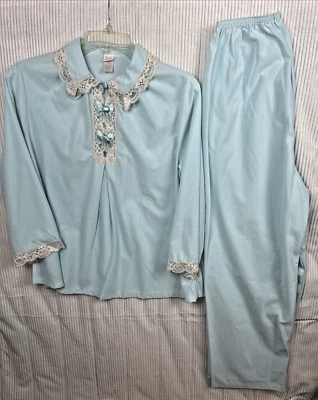 Conjunto de Pantalones Pj De Colección Mujer Sears Azul Claro Talla 34 Cierre Botón Mariposa Foto 1 de 4