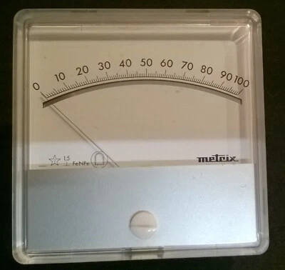 Galvanomètre 100 mA Metrix, 95x95mm  - Photo 1/2