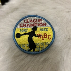 Vintage 1961-1962 WIBC Bowling League Champion Round Patch - Picture 1 of 3