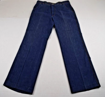 Levi's Jeans VTG Orange Tab Action Slacks 70s Blue Soft Thin Denim W34 L31 - Image 1 of 4