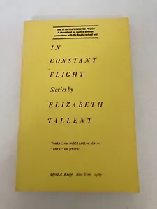 In Constant Flight by Elizabeth Tallent (1983) Advance Uncorrected Proof ARC - Picture 1 of 4