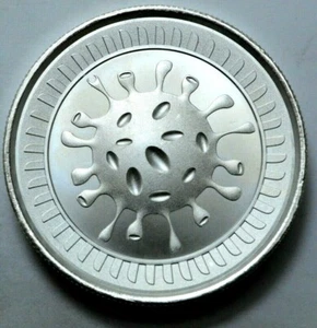 2020 2 Oz 999 Silver Round Cov-19 Pandemic Envela Ultra High Relief Coin. - Picture 1 of 3