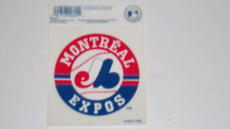 Vintage Montreal Expos MLB Baseball Reusable Static Cling Window Decal Sticker  - Image 1 of 1