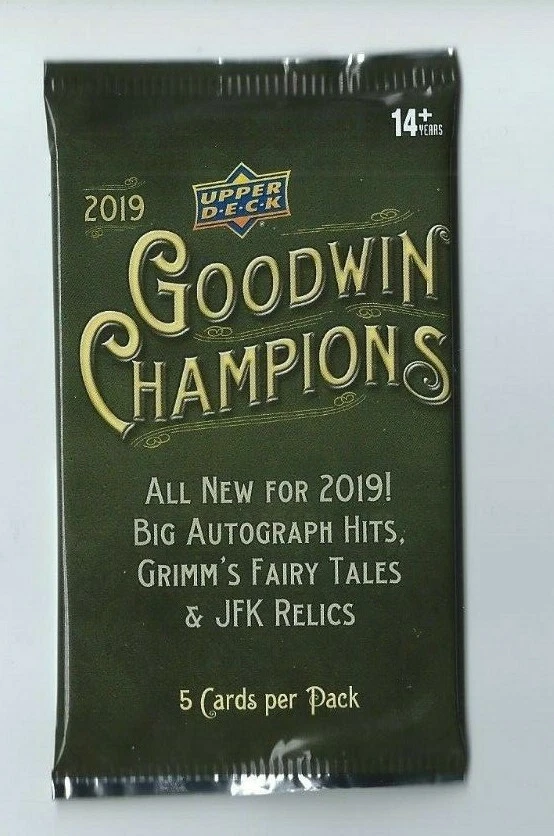 Goodwin Champions 2019 cubierta superior paquete de 1 hobby paquete de 5 cartas Foto 1 de 1