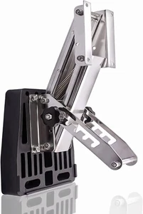 Stainless Steel Outboard Kicker Motor Bracket Marine Boat Auxiliary Trolling - Foto 1 di 8