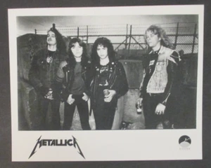 Metallica black & white 8X10 glossy promo photo by barbed wire fence ! - Picture 1 of 1