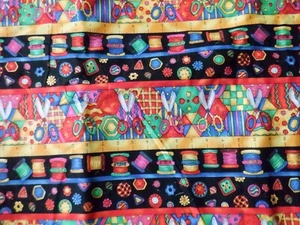 Michael Miller C-756 Sewing Stripe Fabric ~ 6 Yards - Picture 1 of 3