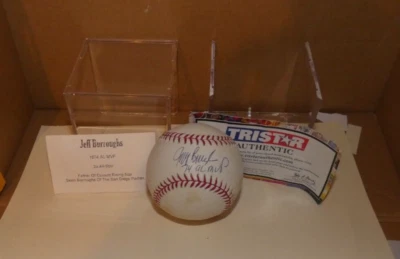 Бейсбольный мяч с автографом Джеффа Берроуза с надписью AL MVP 1974 TRISTAR - Изображение 1 из 3