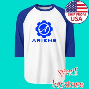 Ariens Trattore Uomo Raglan Bianco Blu Taglia dalla S alla 2XL - Foto 1 di 1