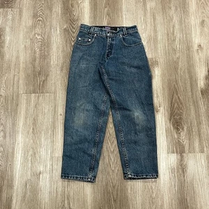 VTG 1993 Levis SilverTab Jeans Youth Sz 9 24x24 Baggy Straight Mid Rise Blue 90s - Picture 1 of 8