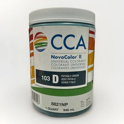 Valspar CCA NovoColor II 通用着色剂 103 D Phthalo 绿色 8821NP 1 夸脱 — 第 1/2 张图片