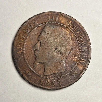 Moneda de 10 céntimos Francia 1856 moneda circulada en bruto estado ENVÍO GRATUITO  Foto 1 de 4