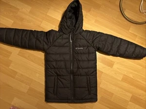 Columbia Boys'  Hooded  Winter Puffer Jacket, Black, Sz  Medium, Great Condition - Picture 1 of 7