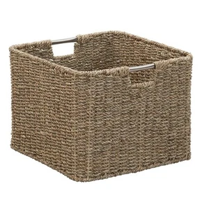 Household Essentials Square Wicker Basket Seagrass - Picture 1 of 5