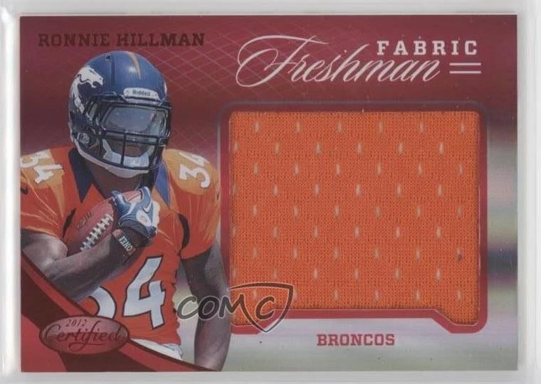 2012 Certified Freshman Fabric Mirror Red /149 Ronnie Hillman #344 Rookie RC - Image 1 of 2