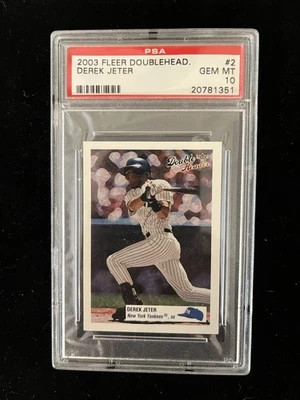 2003 Fleer Double Header - Derek Jeter #2 - GEM MINT PSA 10 - Image 1 of 2