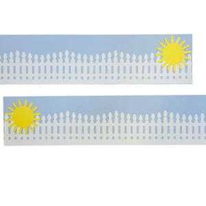 Creative Memories Viktorianischer Zaun 12 Zoll geschichtet weiß gestanzt Karton Bordüren x2 - Bild 1 von 3
