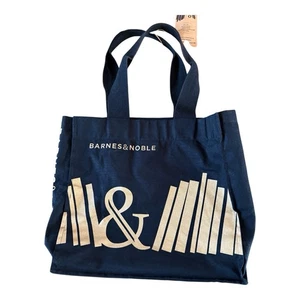 Barnes & Noble Borsa Tote in Tessuto 14x13x5 Nero e Oro, 100% Cotone Organico, India - Foto 1 di 13