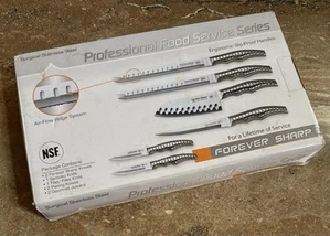 Forever Sharp Surgical Stainless Steel Professional Food Service Knives Set of 6 - Picture 1 of 11