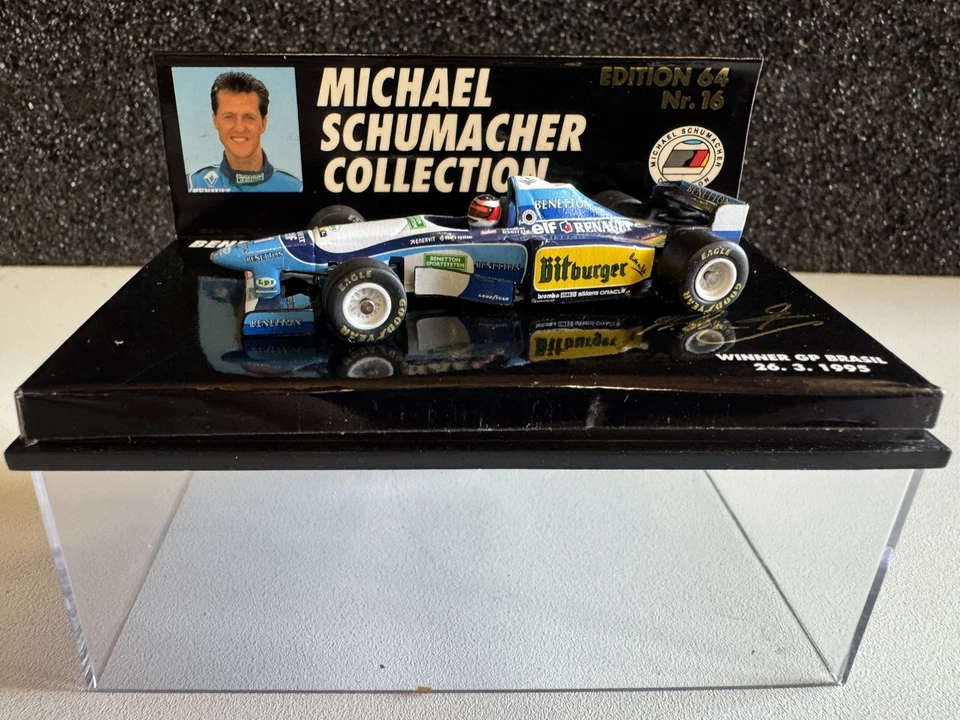 Michael Schumacher Benetton Renault B195 GP Brasilien Minichamps 1/64 - Bild 1 von 3