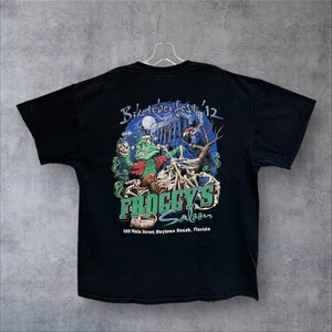 Froggy’s Saloon Biketoberfest ‘12 Daytona Beach T Shirt XL 23”x29” “Bite Me!” - Picture 1 of 10