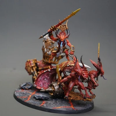 Warhammer Aos Daemons Of Khorne Skull Cannon Herald Of Khorne On Blood Throne - Image 1 of 4