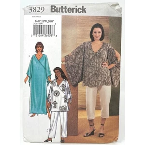 Easy Top, Caftan, Pants Sewing Pattern Plus Size 16, 18, 20 Butterick 3829 New - Picture 1 of 2