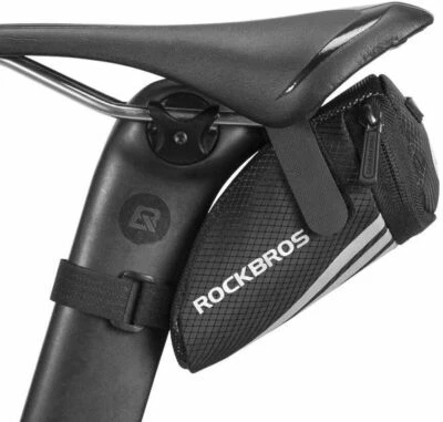 ROCKBROS Bike Saddle Bag Bicycle Seat Bag Under Seat Bike Tail Storage Pouch - Image 1 of 4
