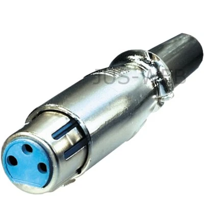 5x 3 pol Cannon XLR Kupplung female weiblich Zugentlastung Mikrofon Buchse