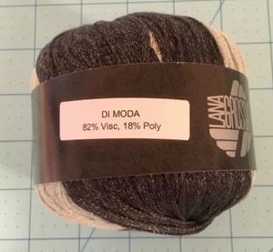 LANA GROSSA - DI MODA - Airy Ribbon Yarn Worsted weight  Lt green/dk green - Picture 1 of 3