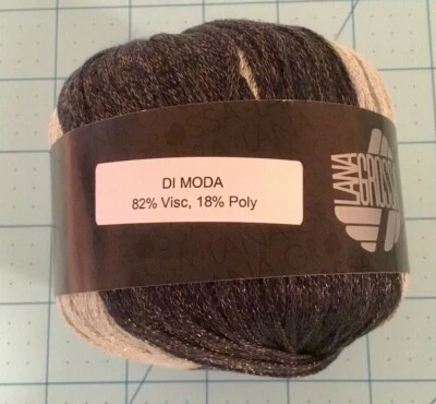 LANA GROSSA - DI MODA - Airy Ribbon Yarn Worsted weight  Lt green/dk green - Image 1 of 3