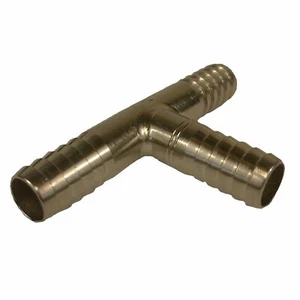 Stainless steel Barbed TEE hose fitting, 5/16" on All sides (304 S/S) - Picture 1 of 1