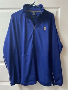 NIke Dri Fit Full Zip Jacke Herren Large blau gesticktes Logo Vintage - Bild 1 von 11