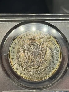 PCGS MS65 1898 O $1 Morgan Dollar RAINBOW Toned naturally skittles TONED MORGAN - Picture 1 of 2