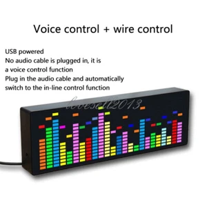 LED Light Music Spectrum Clock Voice Rhythm Car Audio Level Indicator VU Meter - Picture 1 of 1
