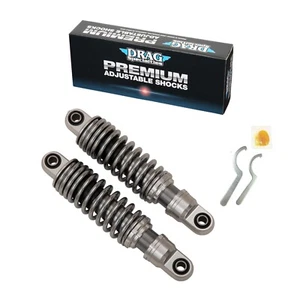Drag Specialties Premium Adjustable Shocks 13" Nitrogen Chrome Harley Davidson - Picture 1 of 5