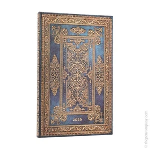 Paperblanks 2026 12-Month Blue Luxe Weekly Maxi Horizontal Hardcover Diary - Picture 1 of 5