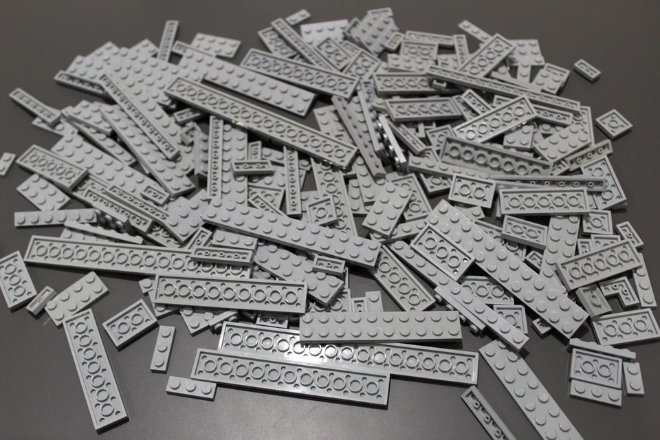 LEGO 200 Platten Plates einreihig zweireihig neu-hellgrau lightbluishgray #3925 - Bild 1 von 1