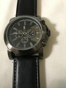 RELOJ FMD NEGRO CARA GRANDE CON ESFERAS DECORATIVAS - Imagen 1 de 3