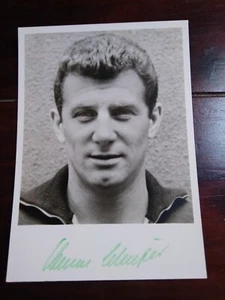 Alte Autogrammkarte Weltmeister 1954 Hans Schäfer 1.FC Köln handsigniert - Bild 1 von 2