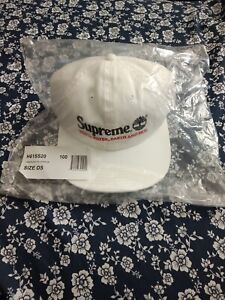 Supreme x Timberland Panel Hat,7 1/2,White,with Leather Snapback.